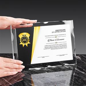 Glass trophy
