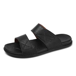 Manufacturer Price Wholesale Fashion Men's PU Slippers High Quality Anti-Odor and Non-Slip Men's Casual Slippers